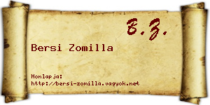Bersi Zomilla névjegykártya